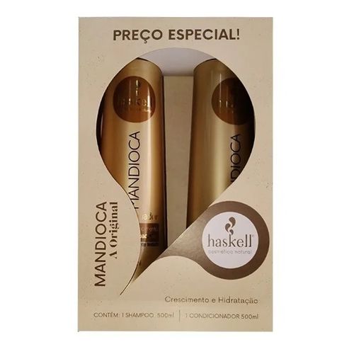 Kit Mandioca Shampoo   Condicionador 500ml Haskell