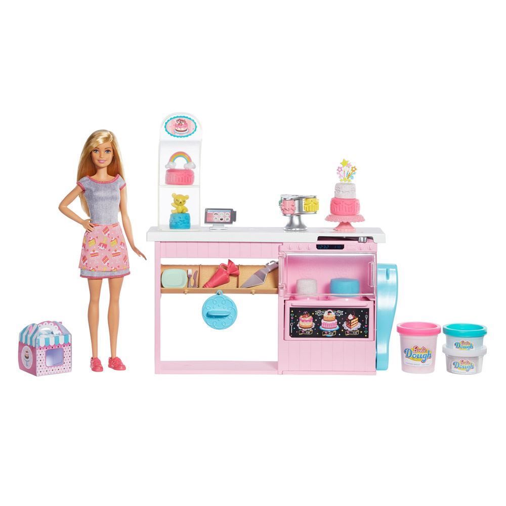 Barbie padaria chef boneca está pronto para assar com um conjunto de jogos  de forno e acessórios de comida que realmente subir! Um som de forno, ação  - Carrefour