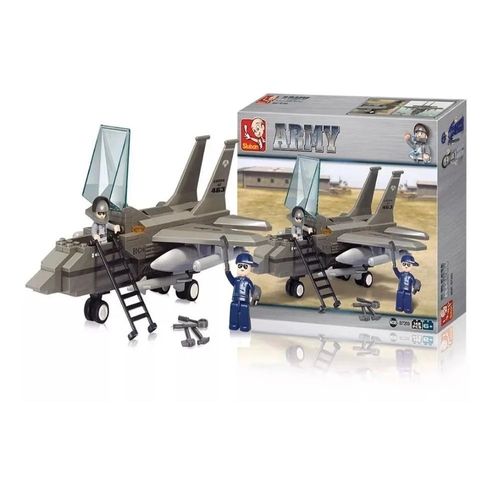 Blocos De Montar Jato Combate Br907 Multikids