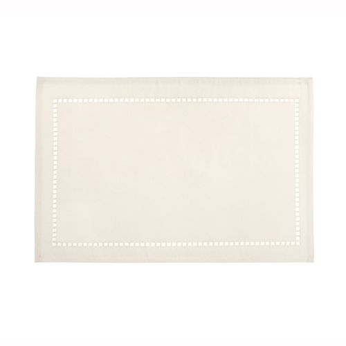 Lugar Americano de Poliéster e Linho Lévis Off White 45x30cm Lyor