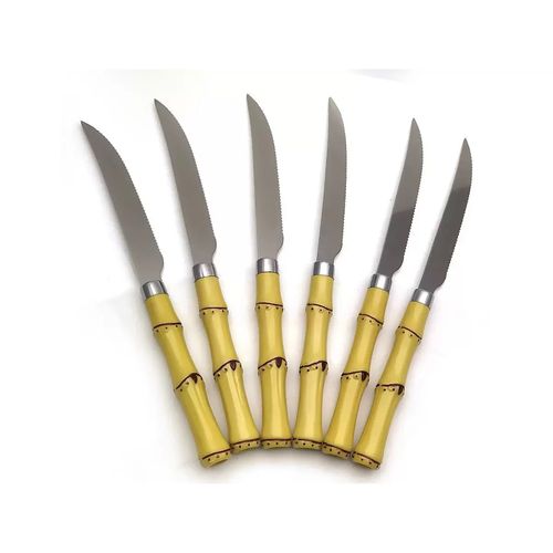 Conjunto com 6 Facas para Churrasco Bambu 21cm 7384 Lyor