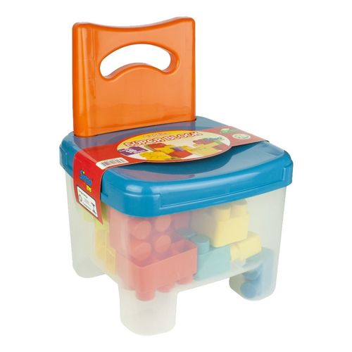 Cadeira Super Block 18 Peças Simo Toys