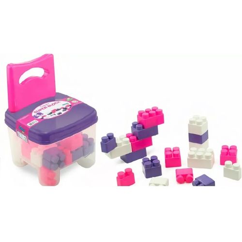 Cadeira Super Block 18 Peças Menina Simo Toys