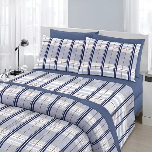 Jogo de Lençol Solteiro 3 Peças Madras Santista Royal