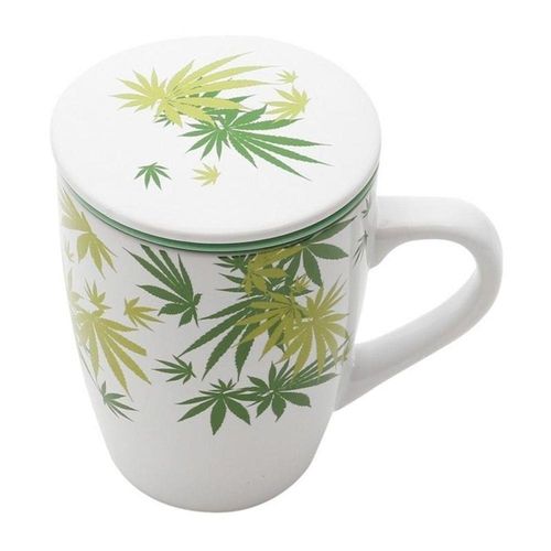 Caneca Porcelana com Infusor Hortelã 330ml 1146 Rojemac