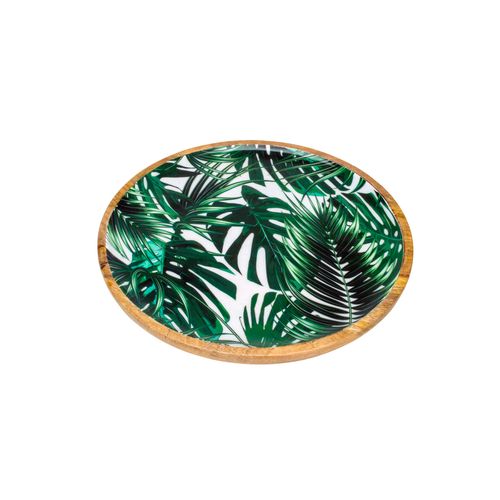 Bandeja Madeira Redonda Leafage 26690 Bon Gourmet