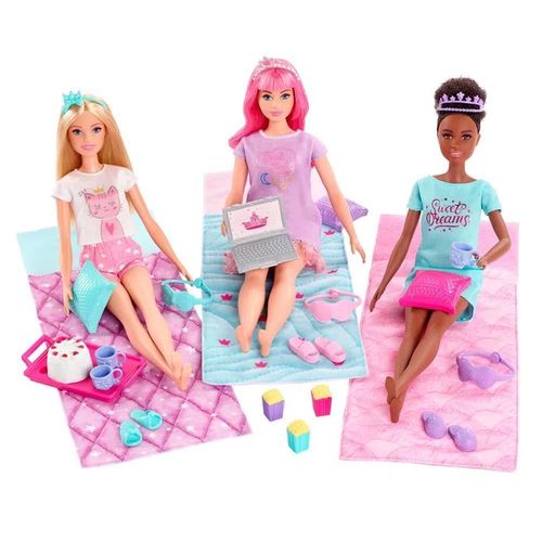 Boneca Barbie Princess Adventure Festa do Pijama GJB68 Mattel