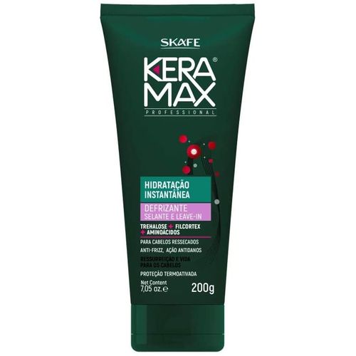 Defrizante Selante e Leave-In Keramax Hidratação Instantânea 200g Skafe