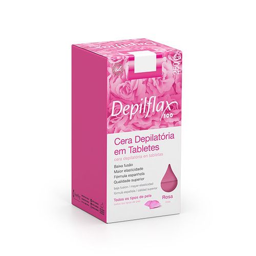 Cera Quente Depilatoria Rosa 250g Depilflax