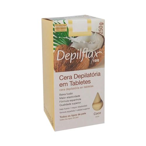 Cera Quente Depilatória Coco 250g Depilflax