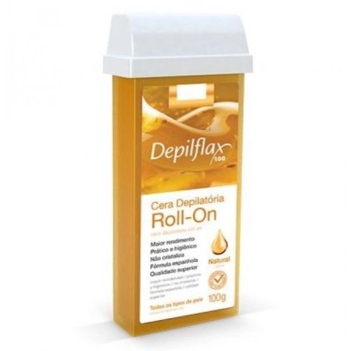 Cera Depilatória Roll-On Natural 100g Depilflax