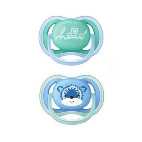 Chupeta Ultra Air 6-18m Azul/Verde SCF342/22 Avent Philips