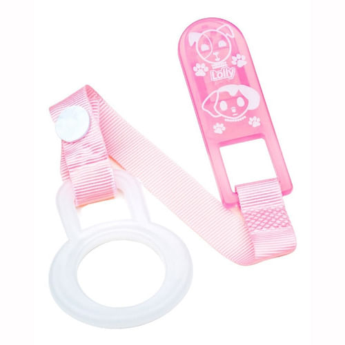 Prendedor de Chupeta Rosa Lolly