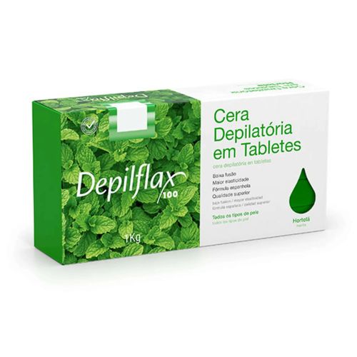 Cera Depilatória em Tabletes Hortelã 1kg Depilflax