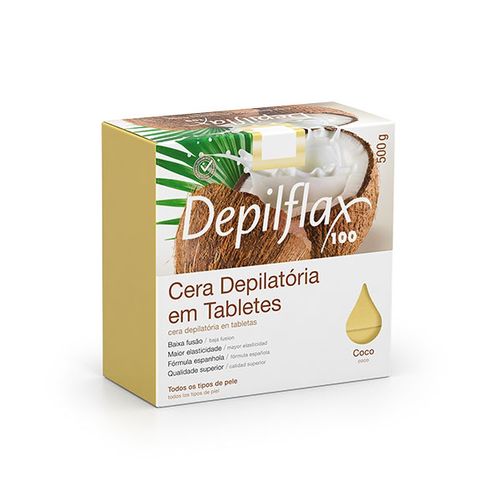 Cera Quente Depilatória Coco 500g Depilflax
