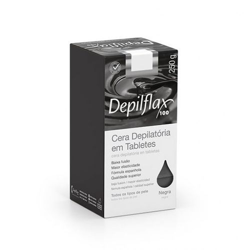 Cera Quente Depilatoria Negra 250g Depilflax