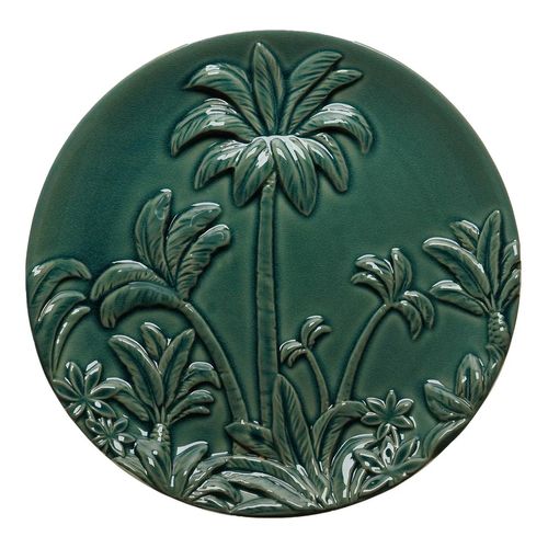 Centro de Mesa Decorativo Cerâmica Palmeira Verde 60751 Wolff