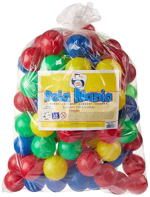 Bola Mania Saco com 100 unidades Pica Pau