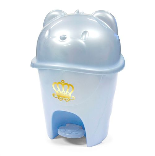 Lixeira Urso com Pedal Azul 953 Cajovil