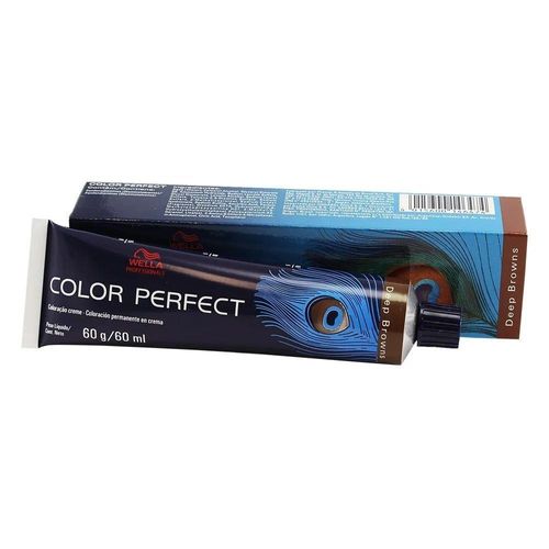 Tintura Color Perfect 8/73 Louro Claro Marrom Dourado 60g Wella