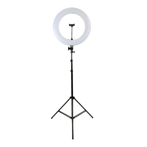 Ring Light 26cm com Tripé 1,8m e Suporte para Celular