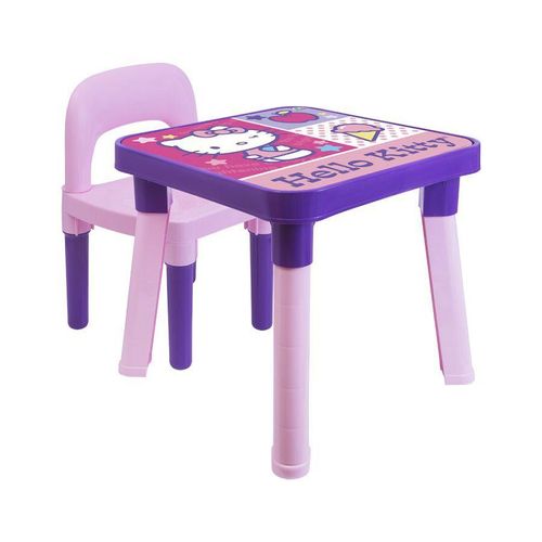Mesinha Infantil Hello Kitty Com Cadeira e Boneca