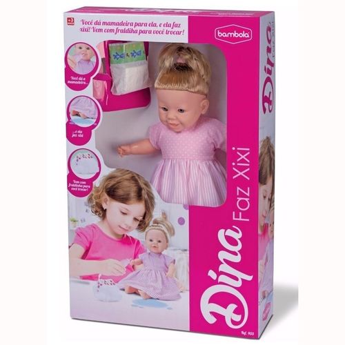 Boneca Dina Fax Xixi 403 Sortidas Bambola