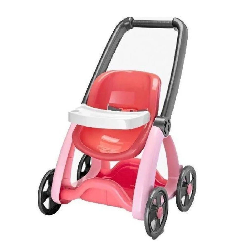 Carrinho De Bebê Para Boneca Rosa 5046 Roma - Sacolão.com