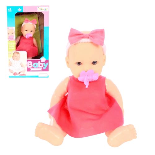 Boneca Bebê Com Chupeta Baby Amiguinha
