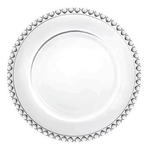 Prato Raso De Cristal Coração 28cm Lyor