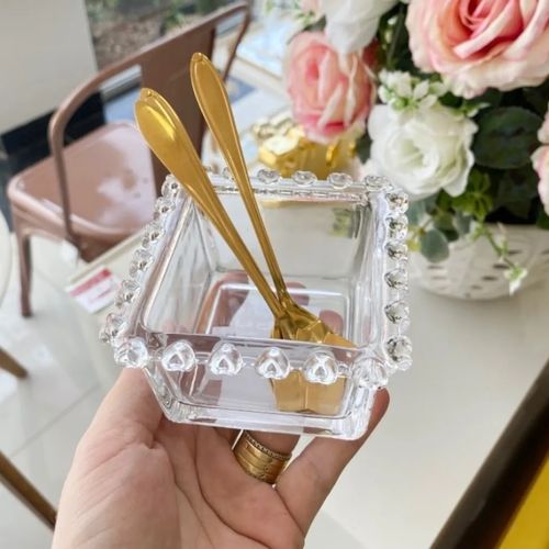 Bowl Quadrado De Cristal 1696 8,5cm Lyor