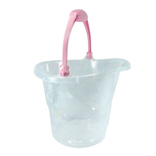 Balde Transparente 8 Litros Rosa Cajovil Baby