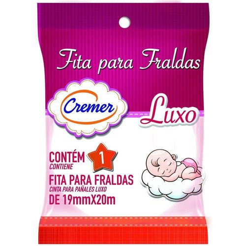 Fita Adesiva para Fraldas Luxo Rosa Cremer