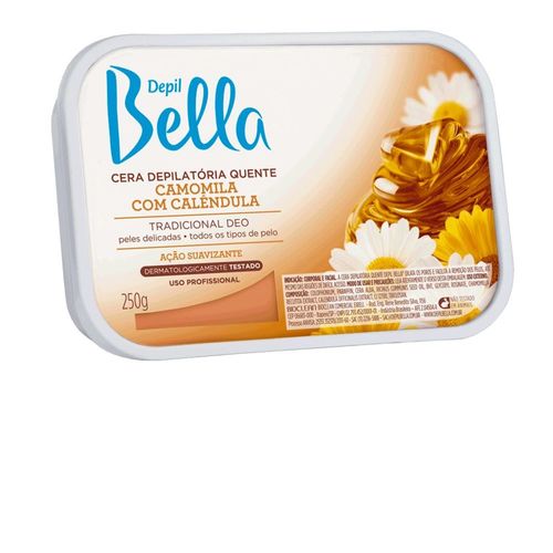 Cera Depilatória  Quente em Barra 250g Depil Bella Camomila com Calêndula