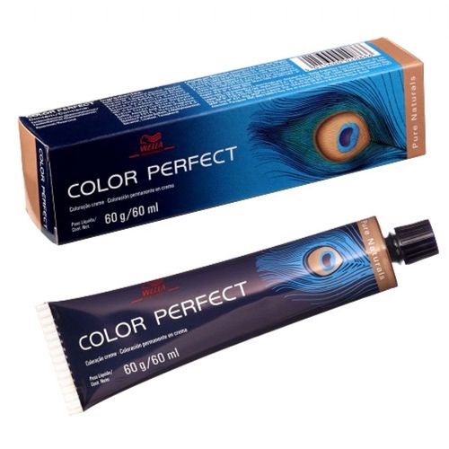 Tintura Color Perfect 7/07 Louro Médio Natural Marrom 60g Wella