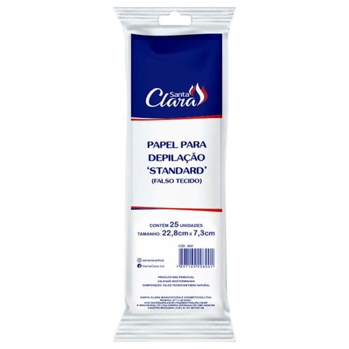 Papel Para Depilação Falso Tecido 25 unid Ref: 800 Santa Clara
