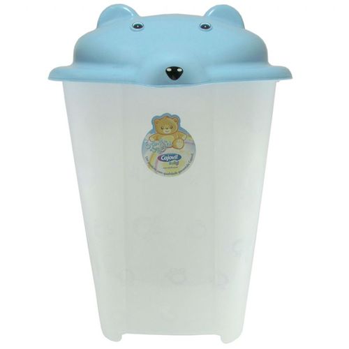 Cesto do Bebê Urso Transparente 44L Azul 748 Cajovil