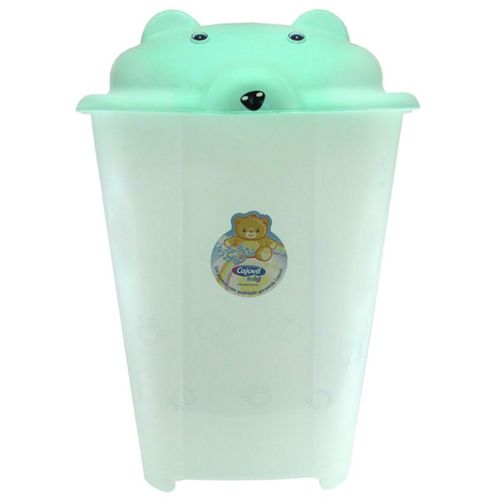 Cesto do Bebê Urso Transparente 44L Verde 748 Cajovil