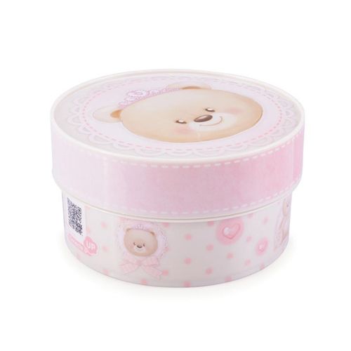 Caixa Organizadora 630ml Redonda Ursinha Rosa 9055 Plasútil