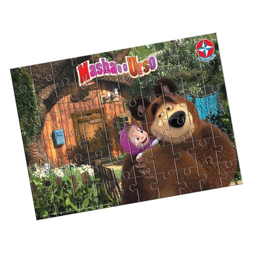 Quebra-Cabeça 60 Peças Masha e o Urso Estrela