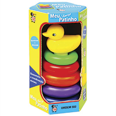 Jogo de Argolas Meu Amigo Patinho Brinquedo 581 Pica Pau