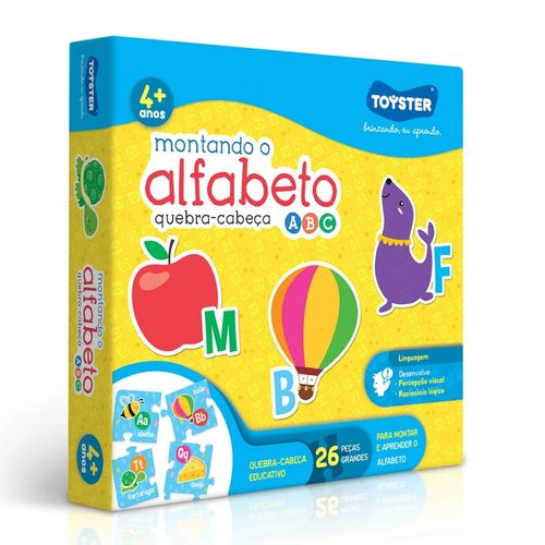Quebra-Cabeça 26 Peças Montando O Alfabeto - Toyster 002043