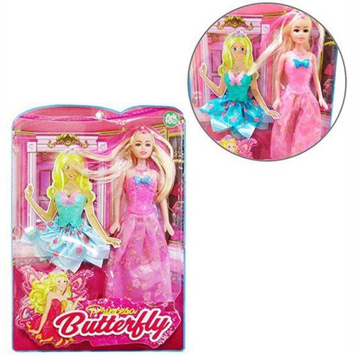 Boneca Princesa Butterfly Troca Roupa de Tecido na Cartela - Ark Brasil