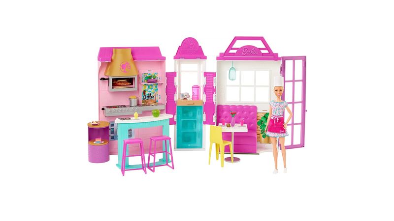 TK Dollhouse Comida De Cozinha Para Barbie 43 Unid . Conjunto De Jantar  Prato De Garfo Pizza Sopa Kids Toys Doll Acessórios
