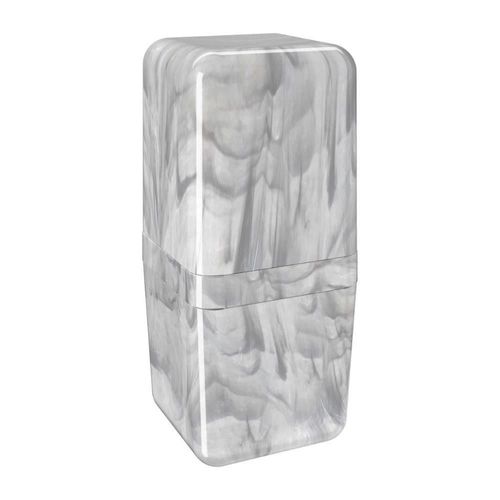 Porta Escova com Tampa Cube Cinza Mármore 20877/0480 Coza