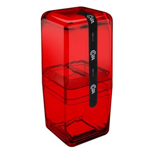 Porta Escova com Tampa Cube Vermelho 20877/111 Coza