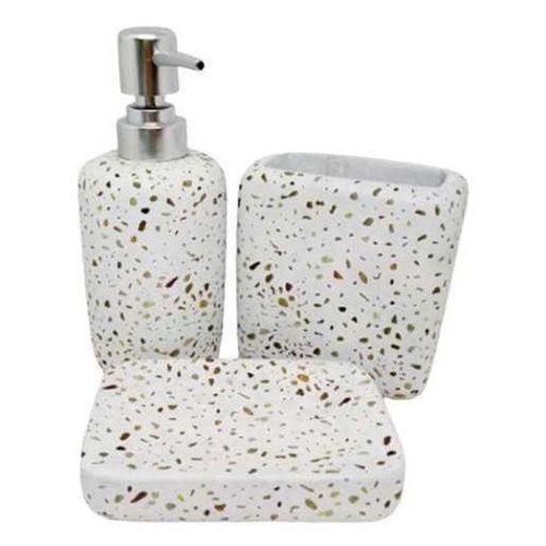 Conjunto Com 3 Peças De Porcelana Para Banheiro Stone Wincy