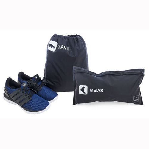 Kit de Viagem Secalux de Polimida para Tênis e Meia 2 Sacos