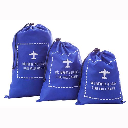 Kit Saco Para Viagem P M G 3 Peças - Secalux