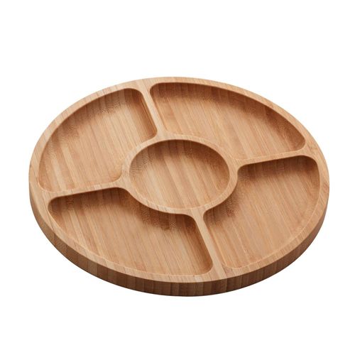 Petisqueira com 4 Divisórias de Bambu Round 1348 Lyor